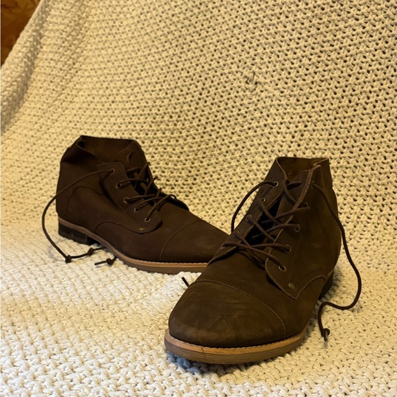Diba Dark Brown Lace-Up Boots - Picture 1 of 5